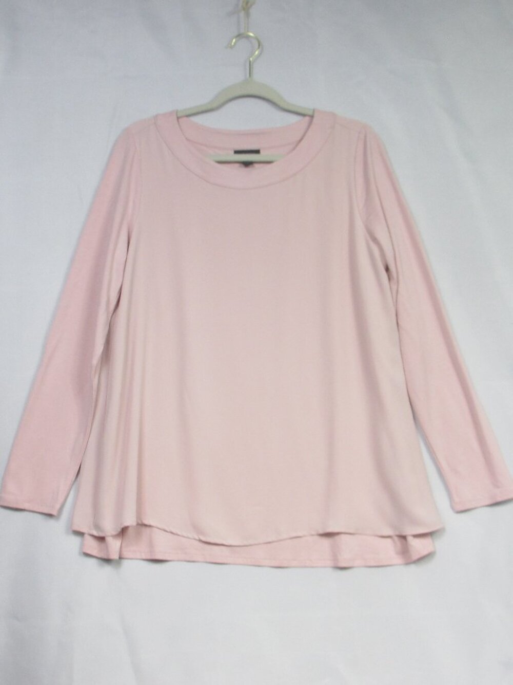 J Jill Wearever Collection Women’s M Rosewater Pink Long Sleeve Layered Blouse